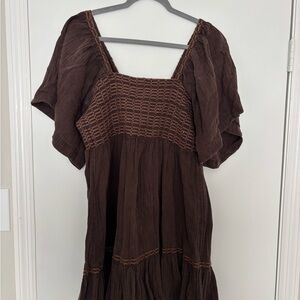 Free People Brown Mini Dress